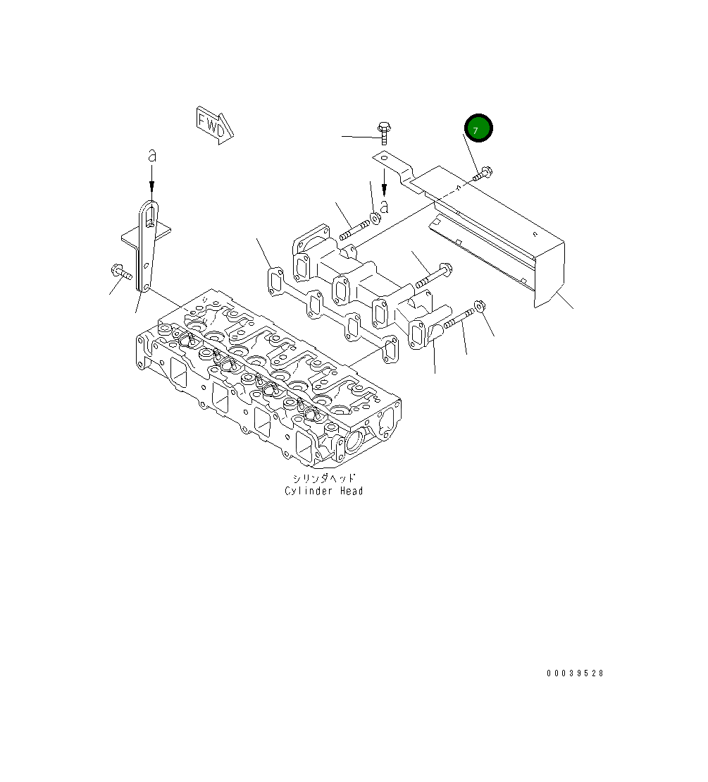 Болт YM119802-13810 Komatsu