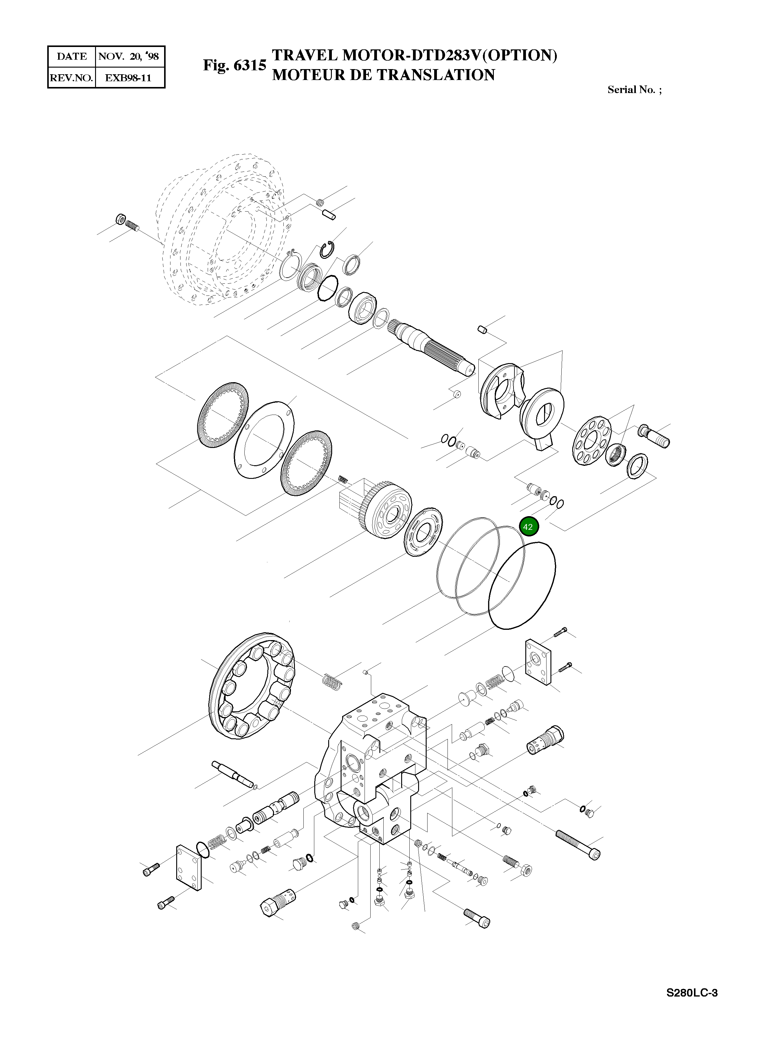 Кольцо уплотнительное (O-Ring) S8002731  Komatsu