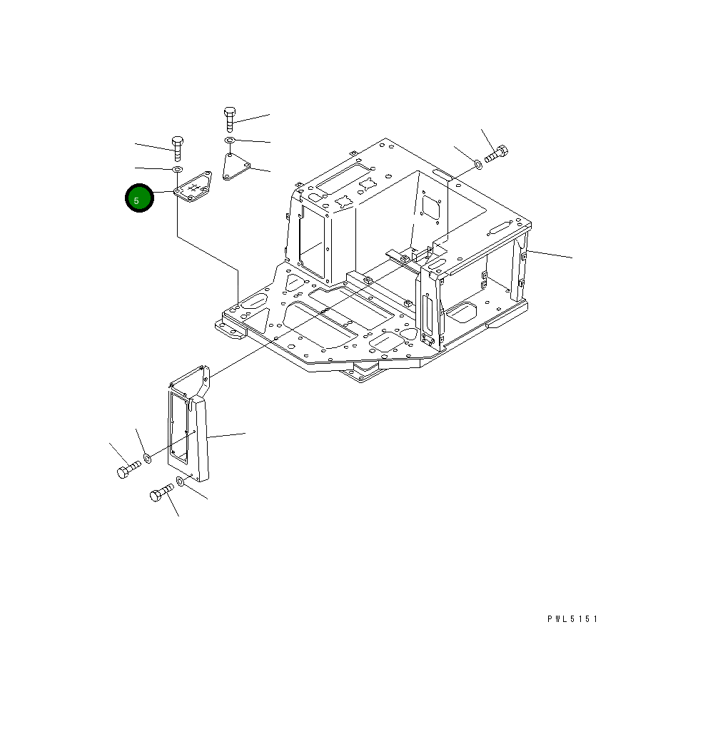 Крышка 154-54-42190 Komatsu