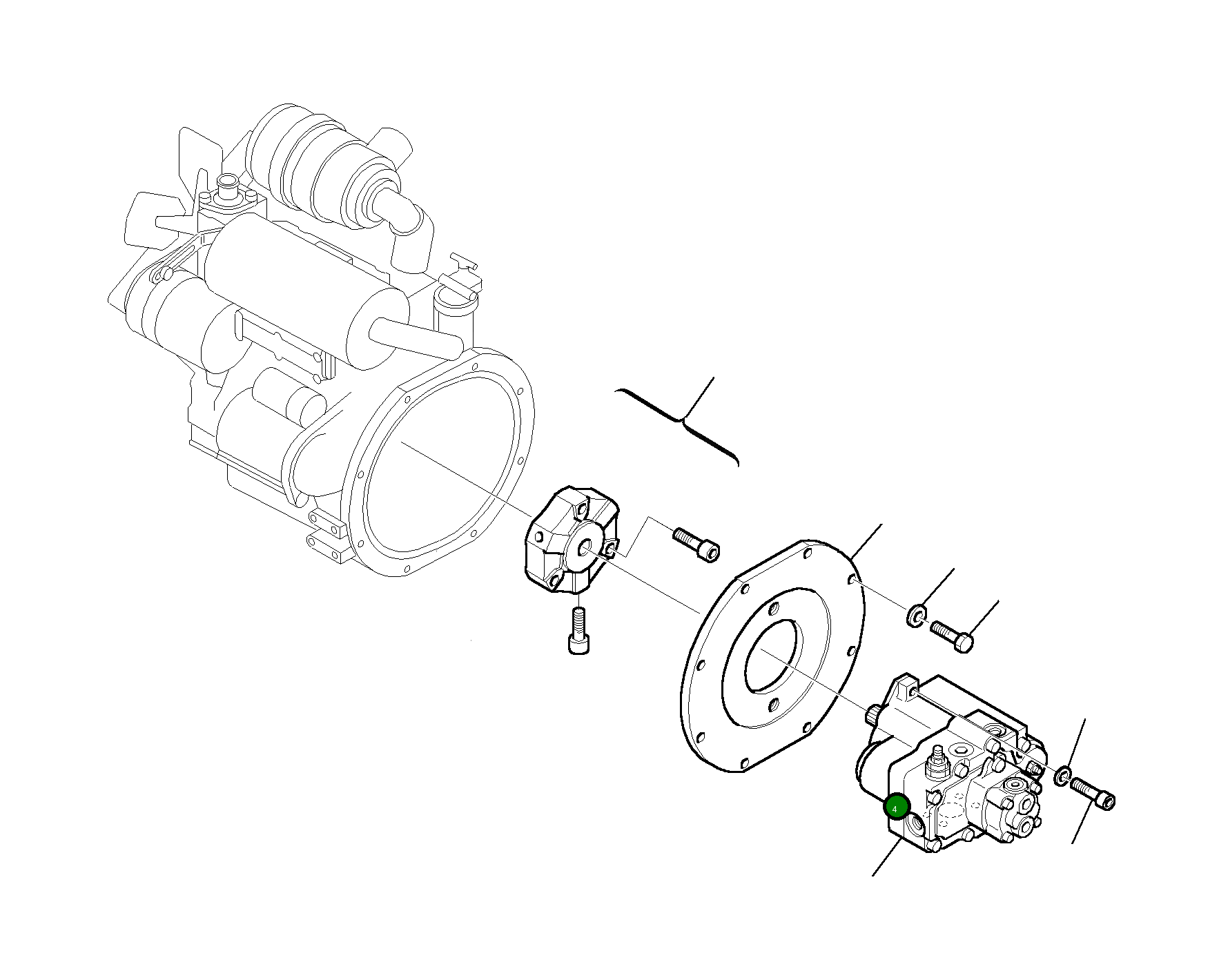 Крышка 3F0704600 Komatsu