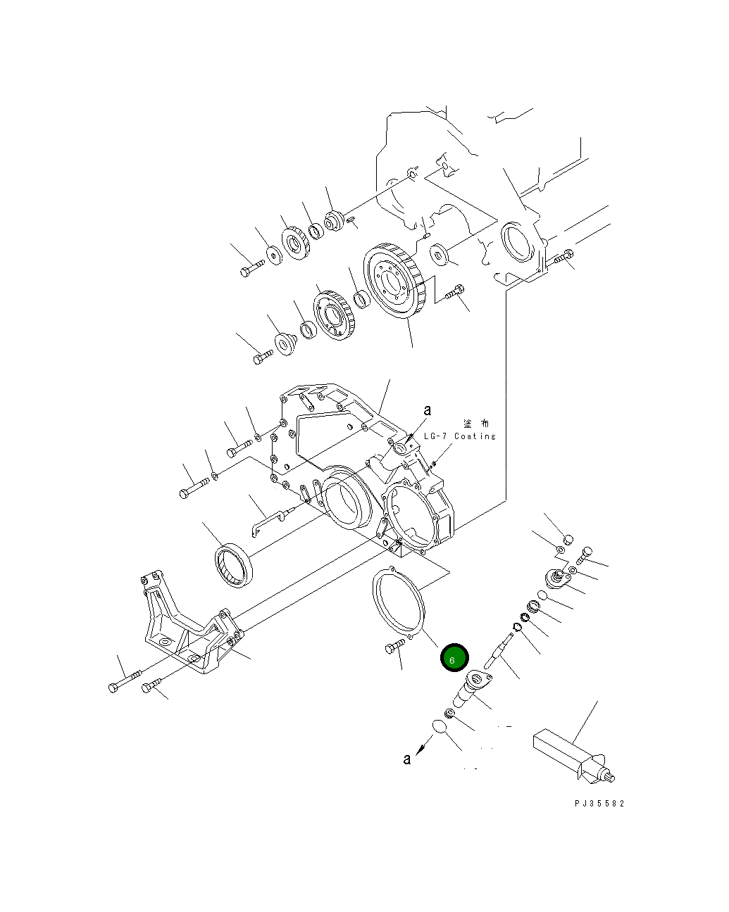Крышка 6150-21-3510 Komatsu