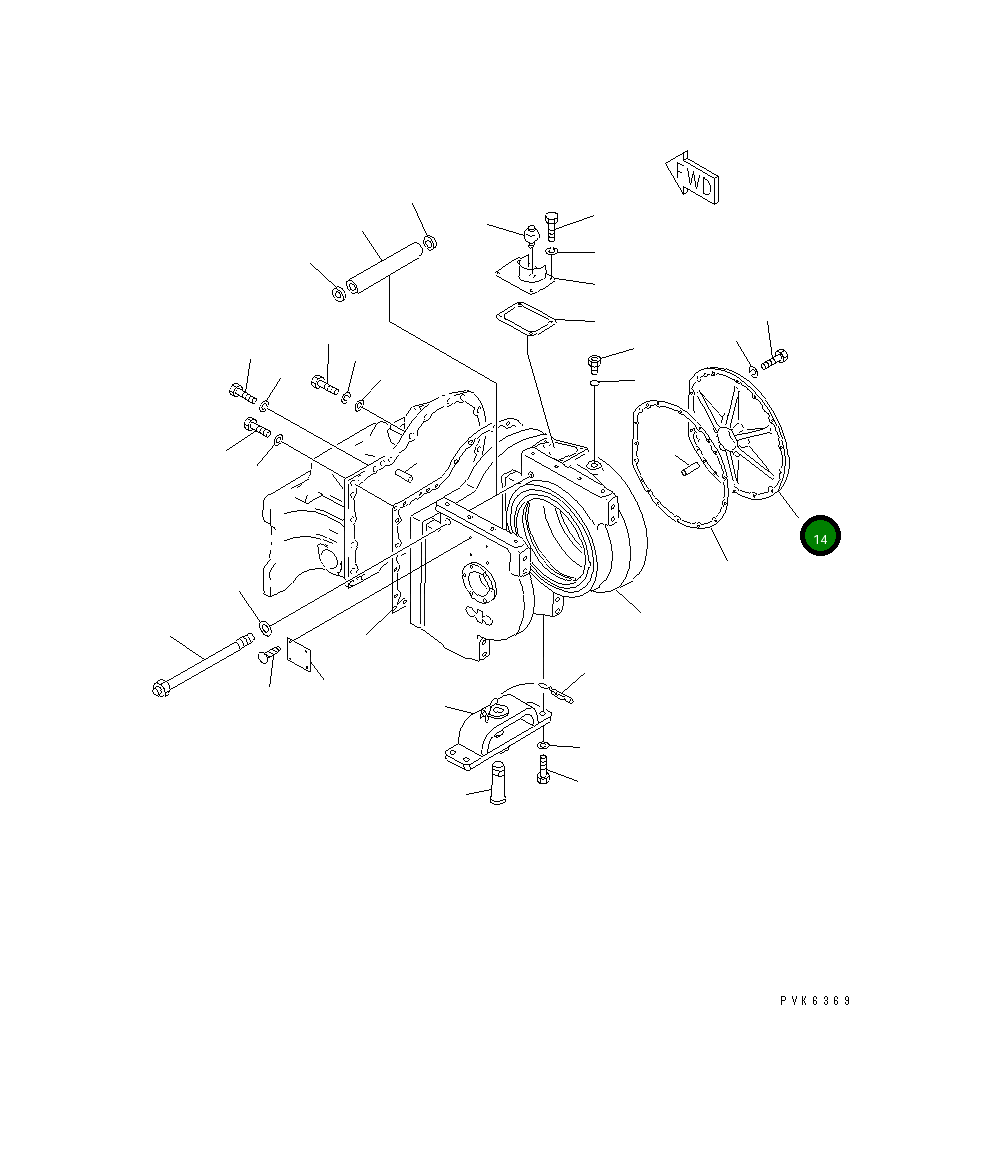 Крышка 114-Y16-1170 Komatsu