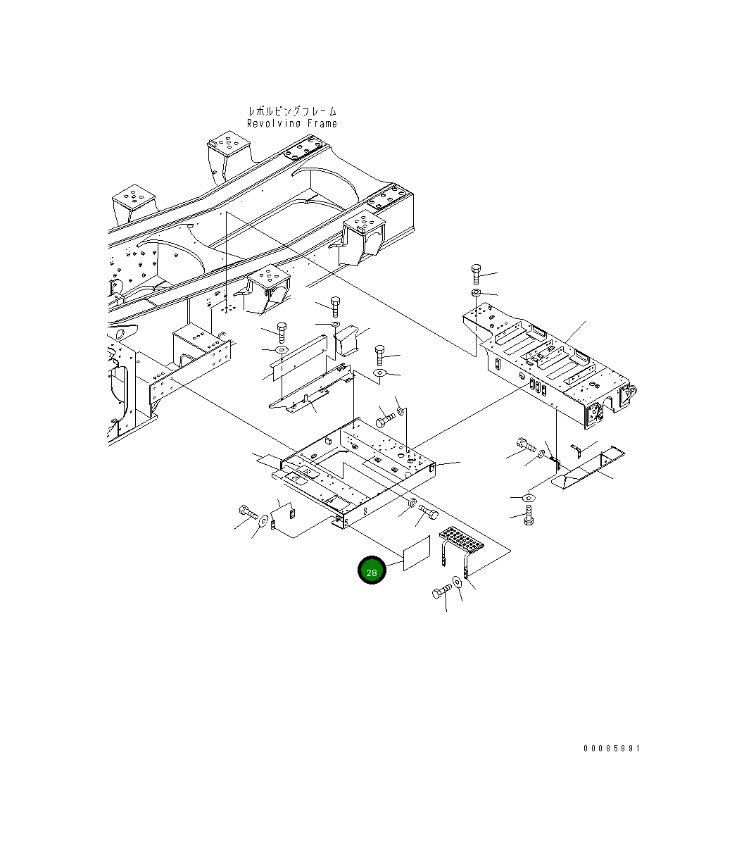 Крышка 21T-54-33671 Komatsu