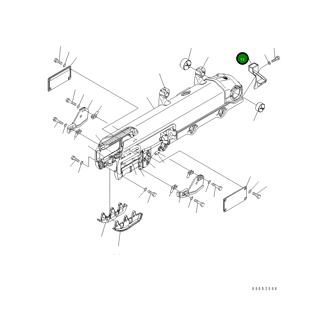 Крышка 17A-30-41371 Komatsu