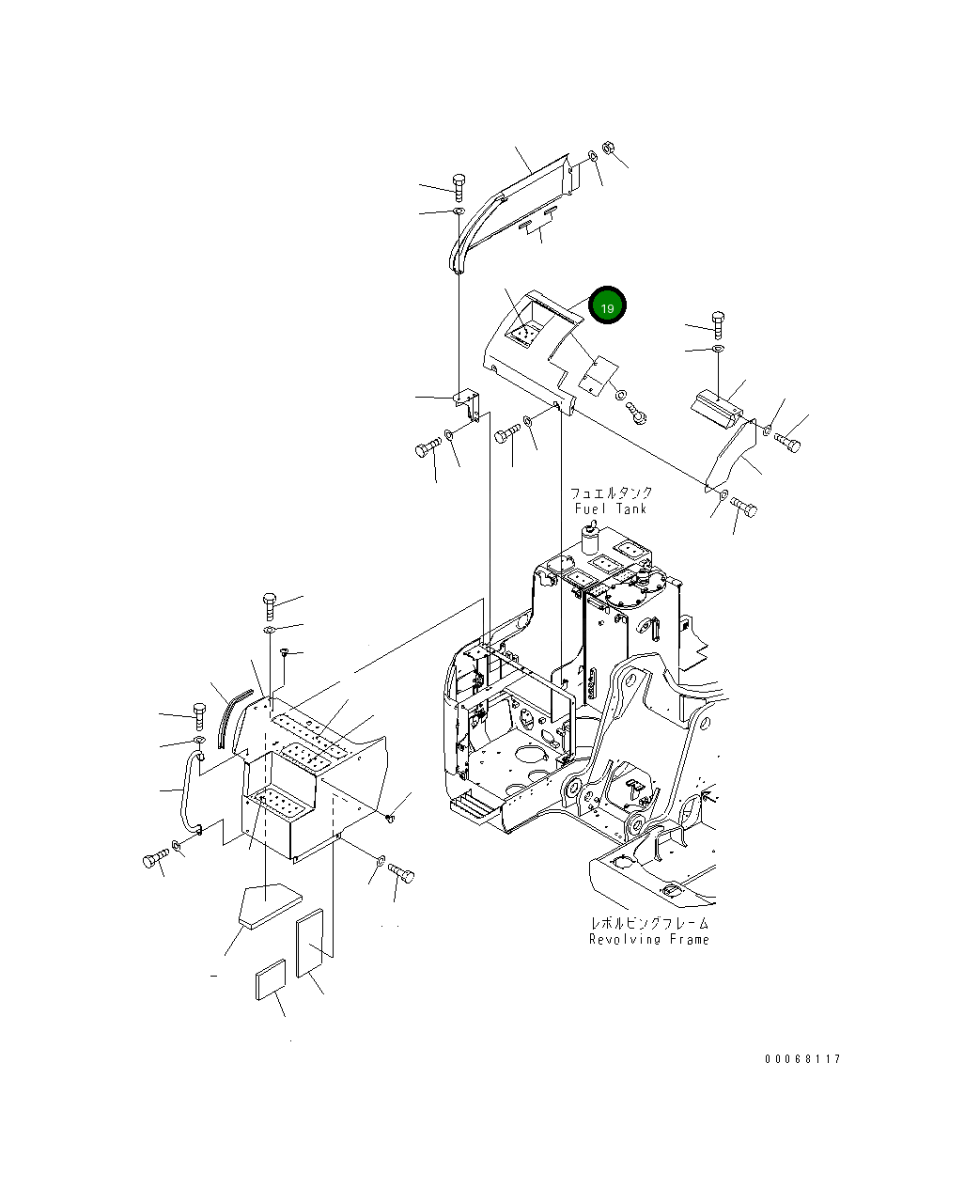 Крышка 22U-54-27361 Komatsu
