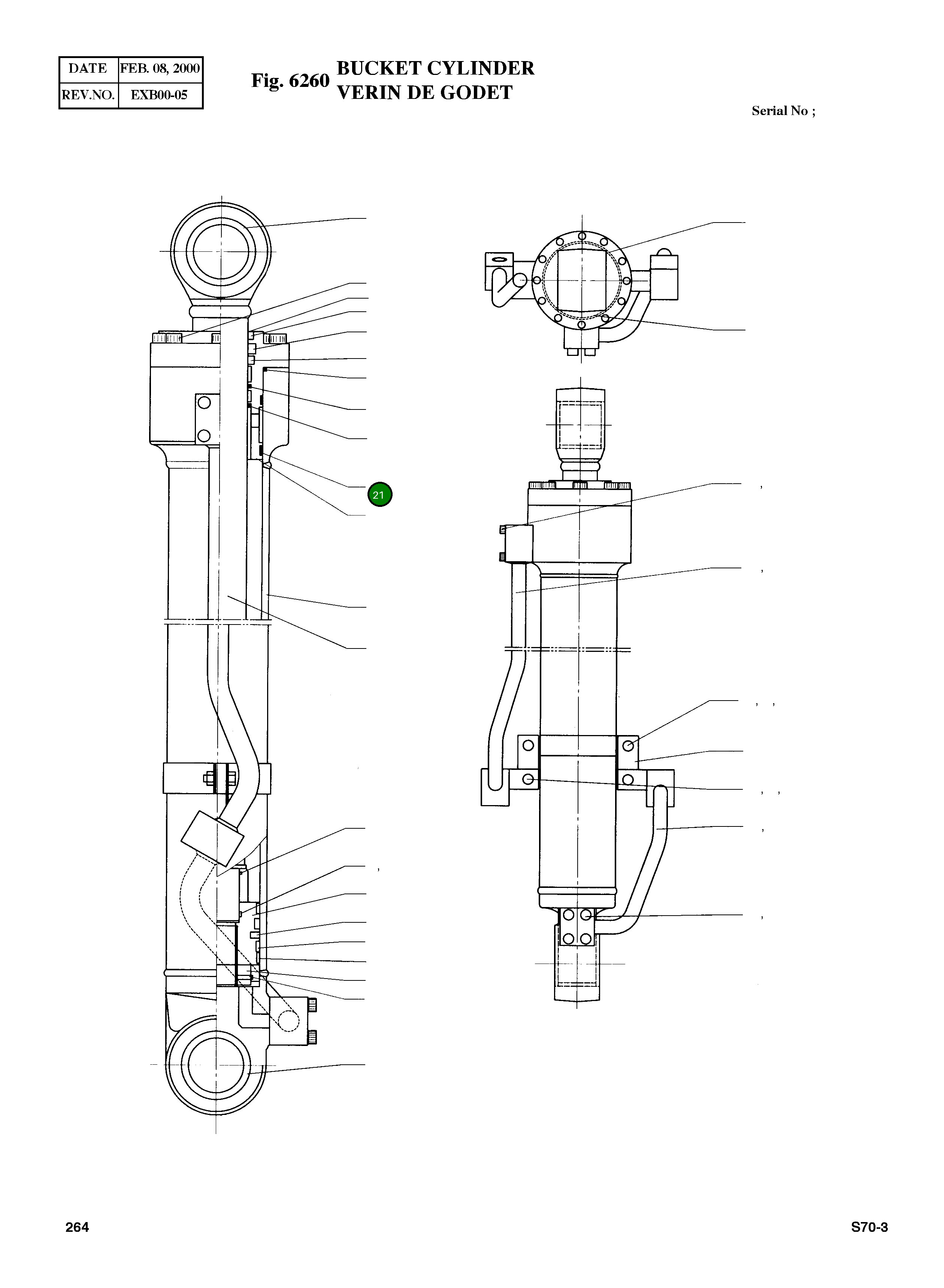 Кольцо уплотнительное (O-Ring) E6311441 Komatsu
