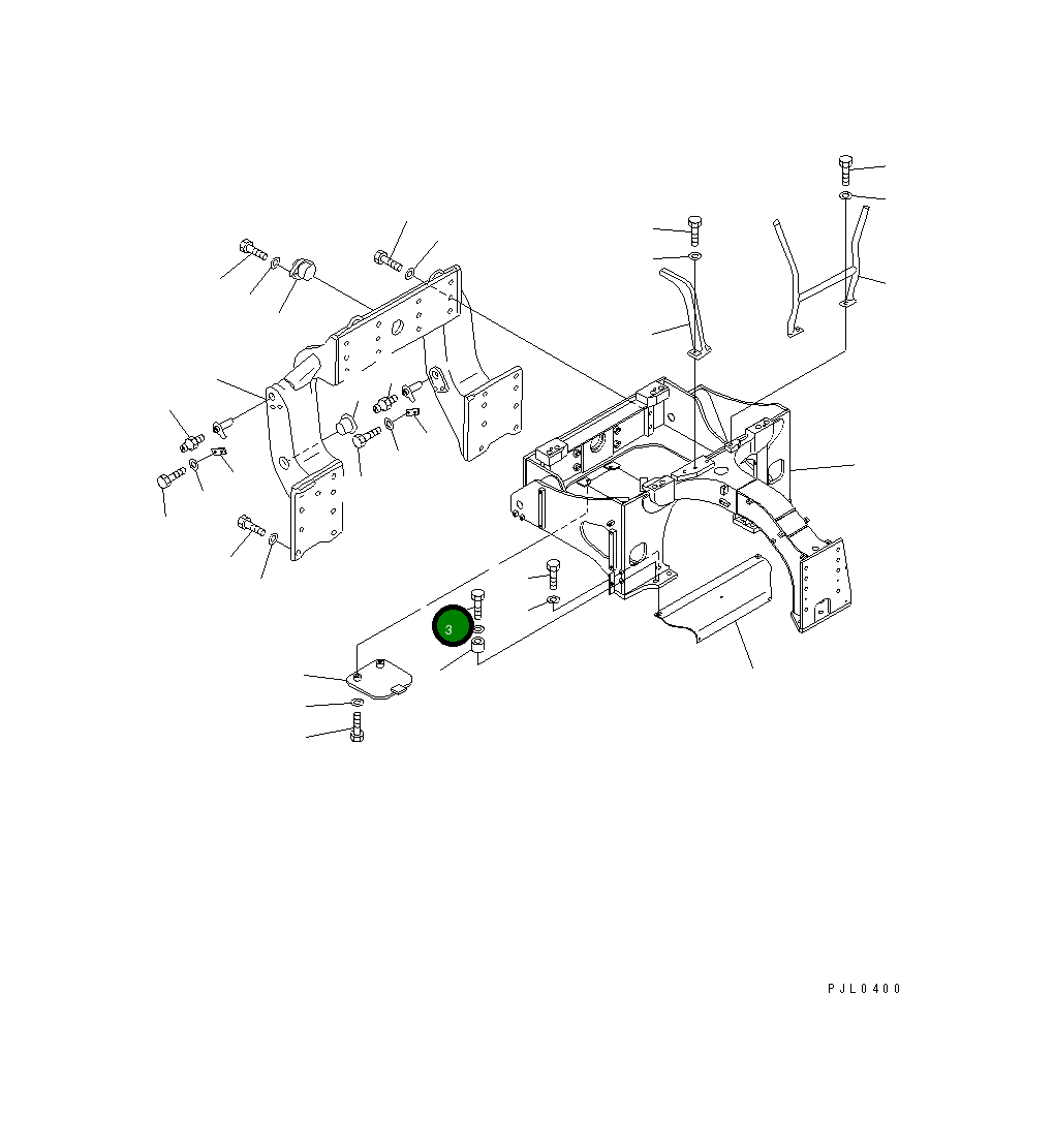 Болт 01019-33020 Komatsu