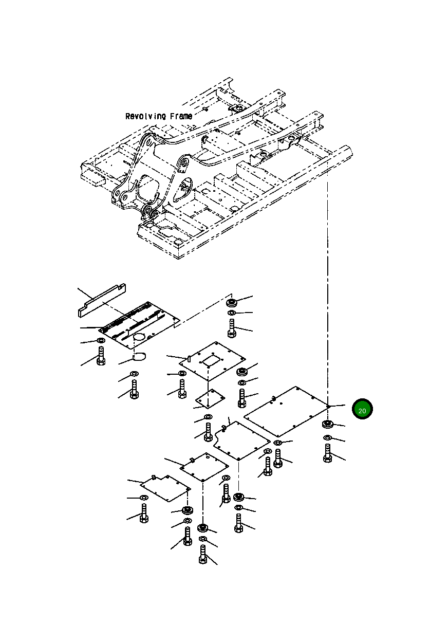 Крышка 208-54-63160 Komatsu