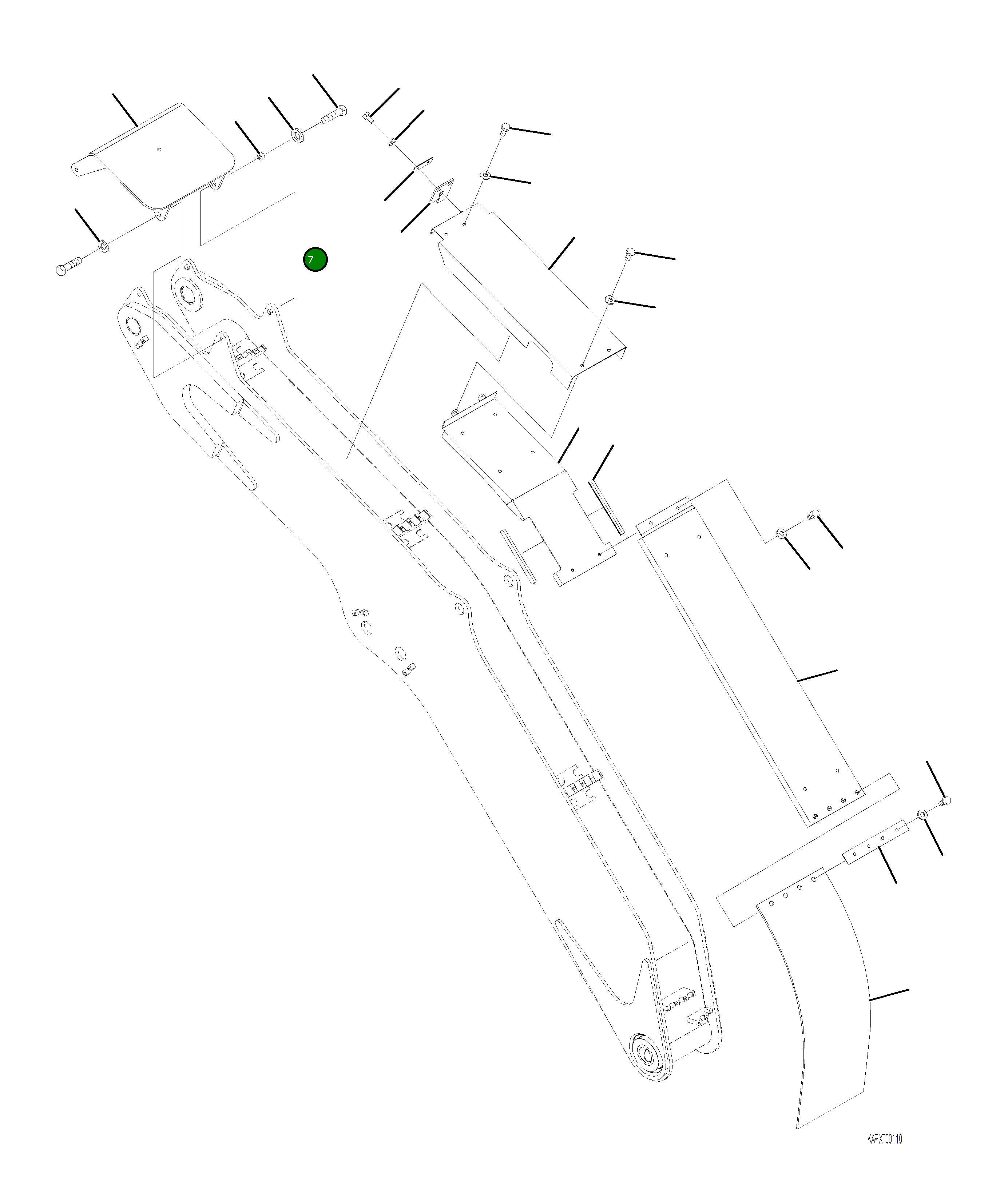 Крышка 4A1-70-21411 Komatsu