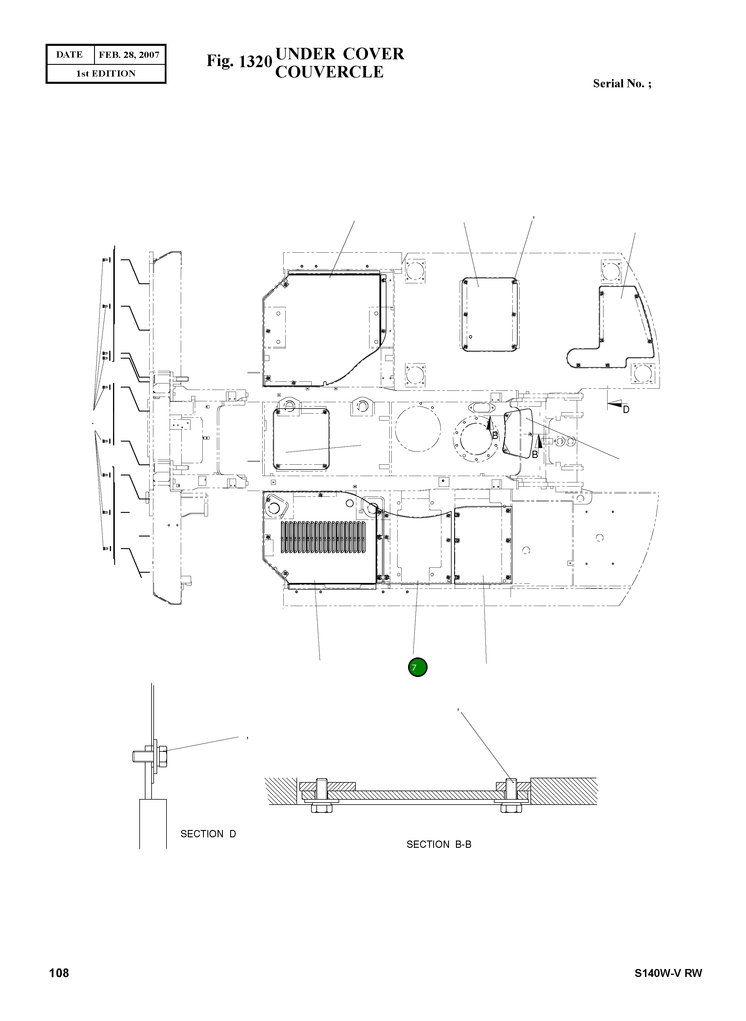 Крышка 2621-E3627A Komatsu