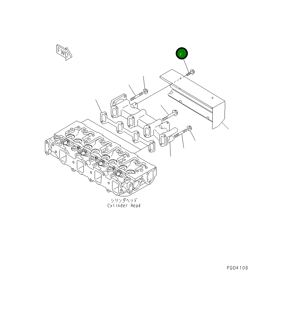Болт 456-766 Komatsu