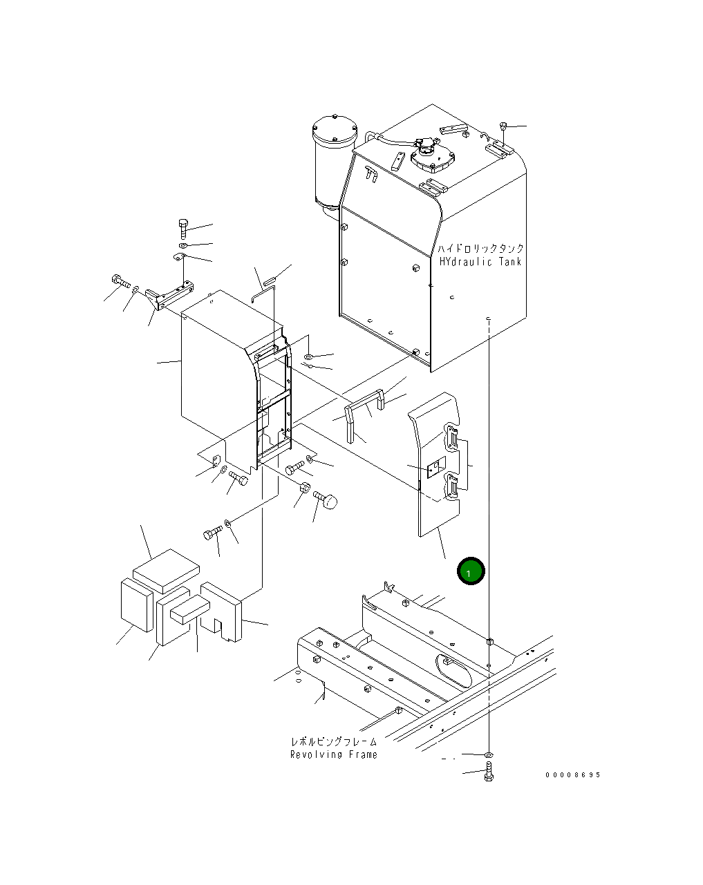 Крышка 209-53-13521 Komatsu