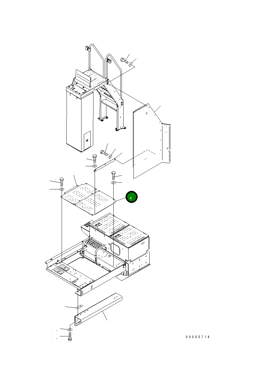 Крышка 21T-54-33562 Komatsu