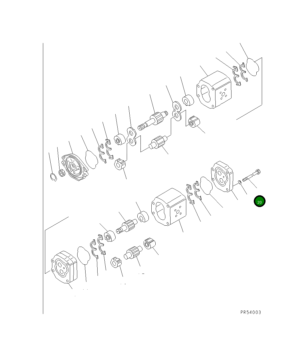 Болт KB20131-30521  Komatsu