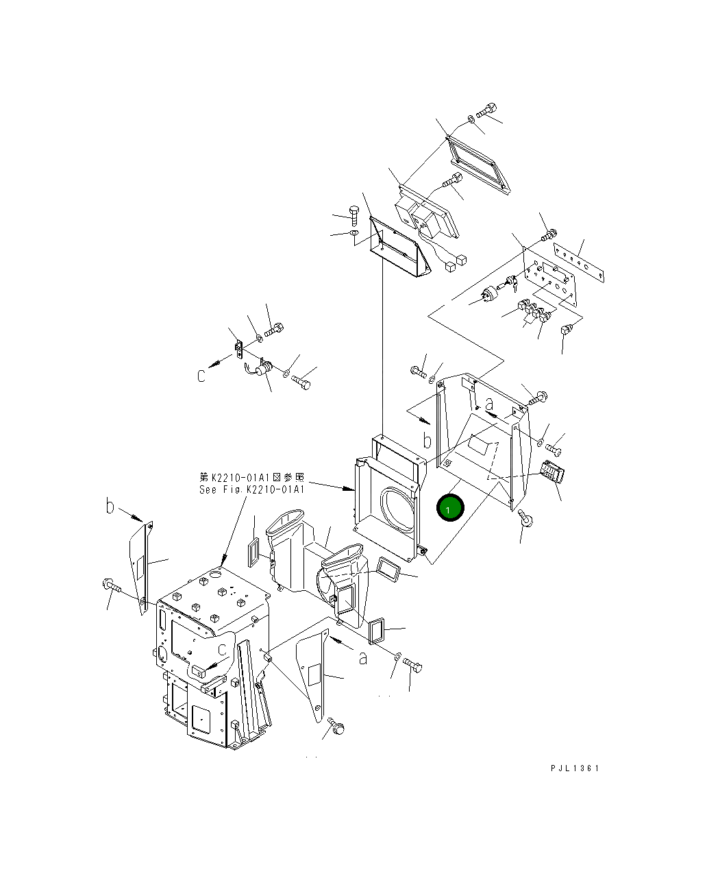 Крышка 195-54-69860 Komatsu