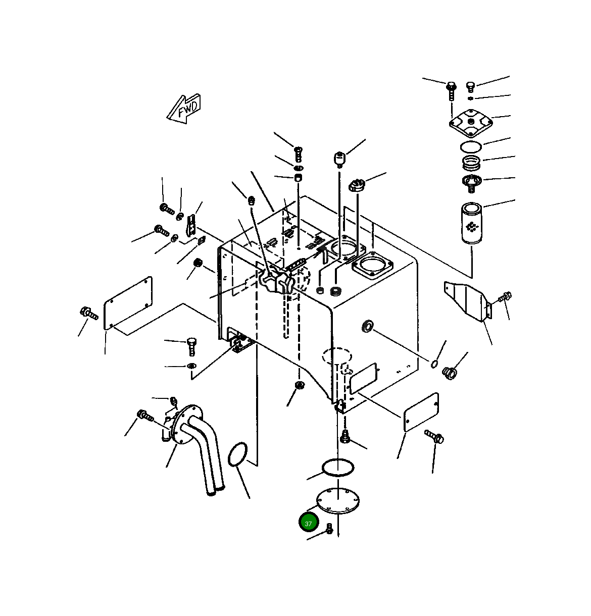 Крышка 419-60-15340 Komatsu