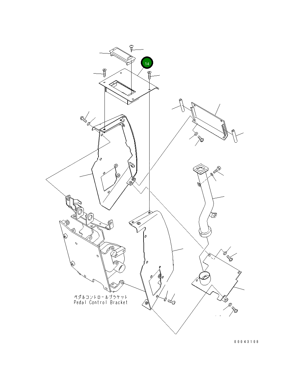 Крышка 17A-54-46561 Komatsu