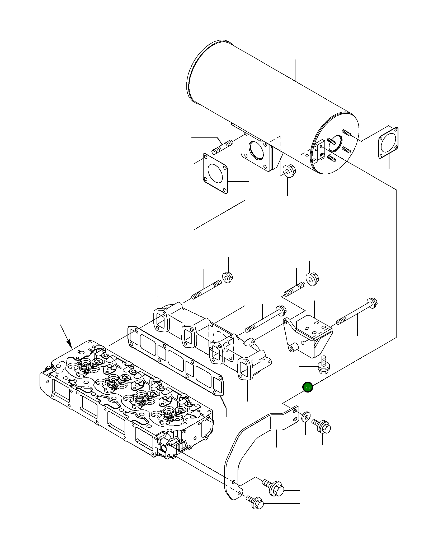 Болт YM123911-13560 Komatsu