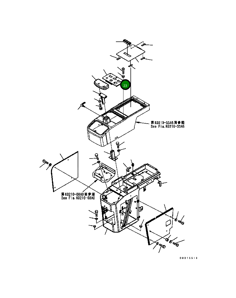 Крышка 419-54-B5530 Komatsu