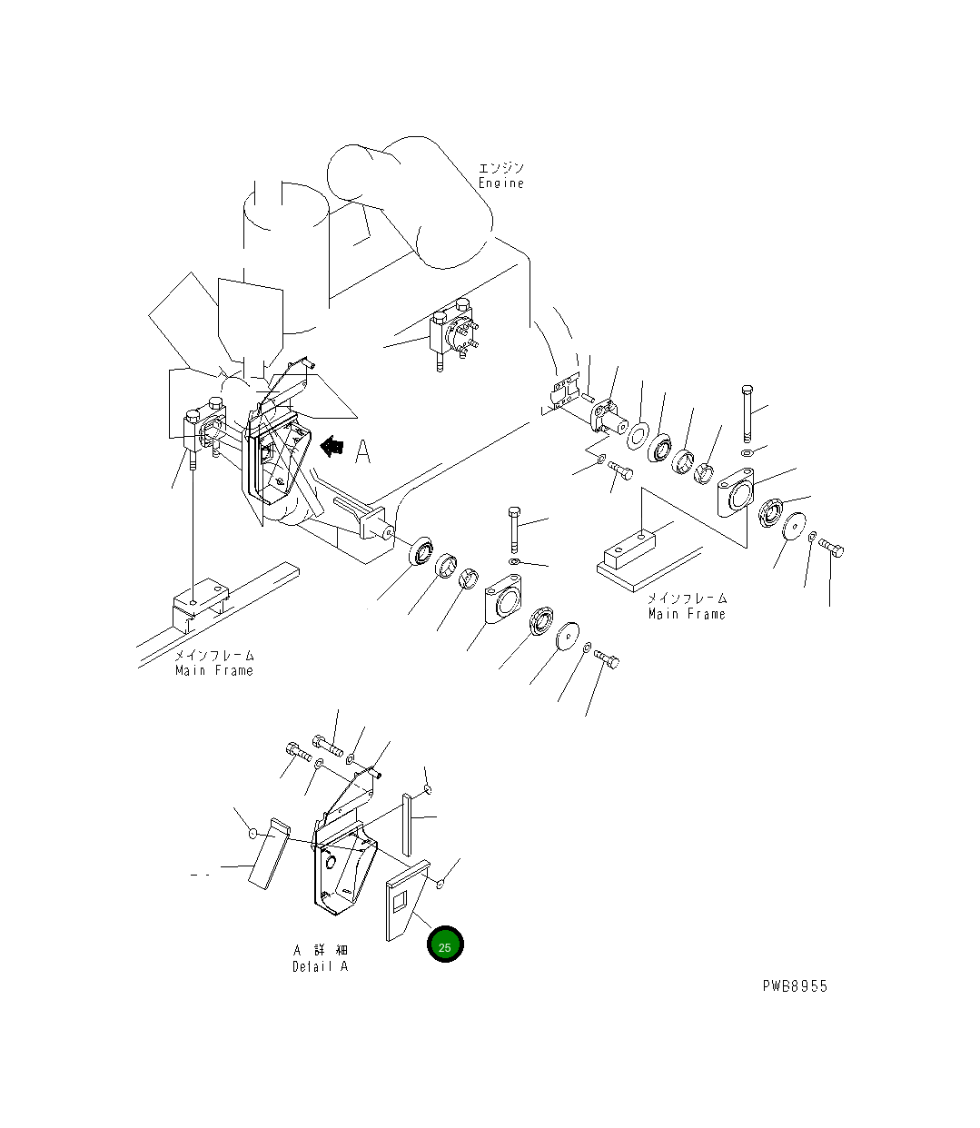 Крышка 17A-01-21230 Komatsu