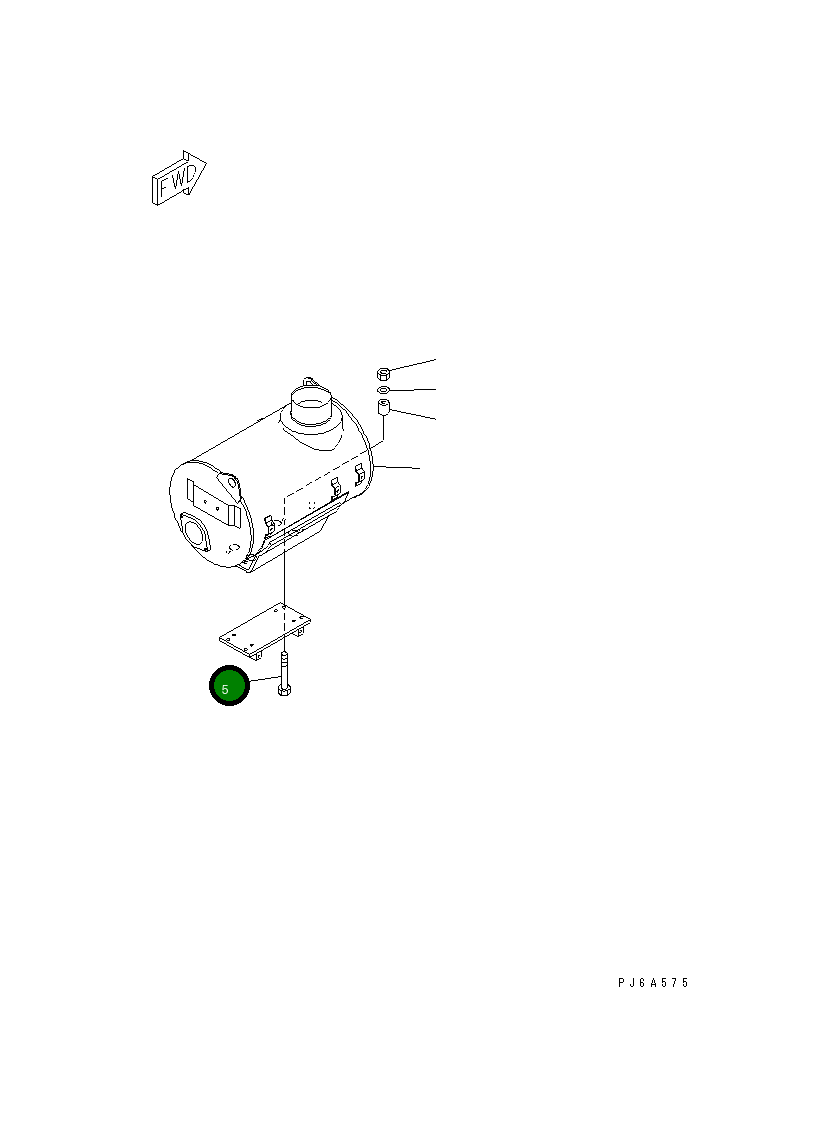 Болт 01010-E1280 Komatsu