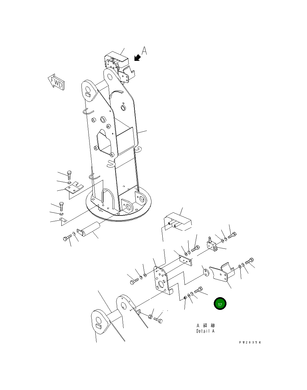 Болт MH21012-08020 Komatsu