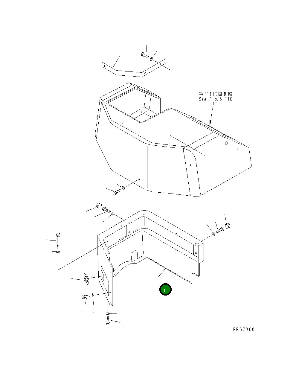 Крышка 26A-54-16410 Komatsu