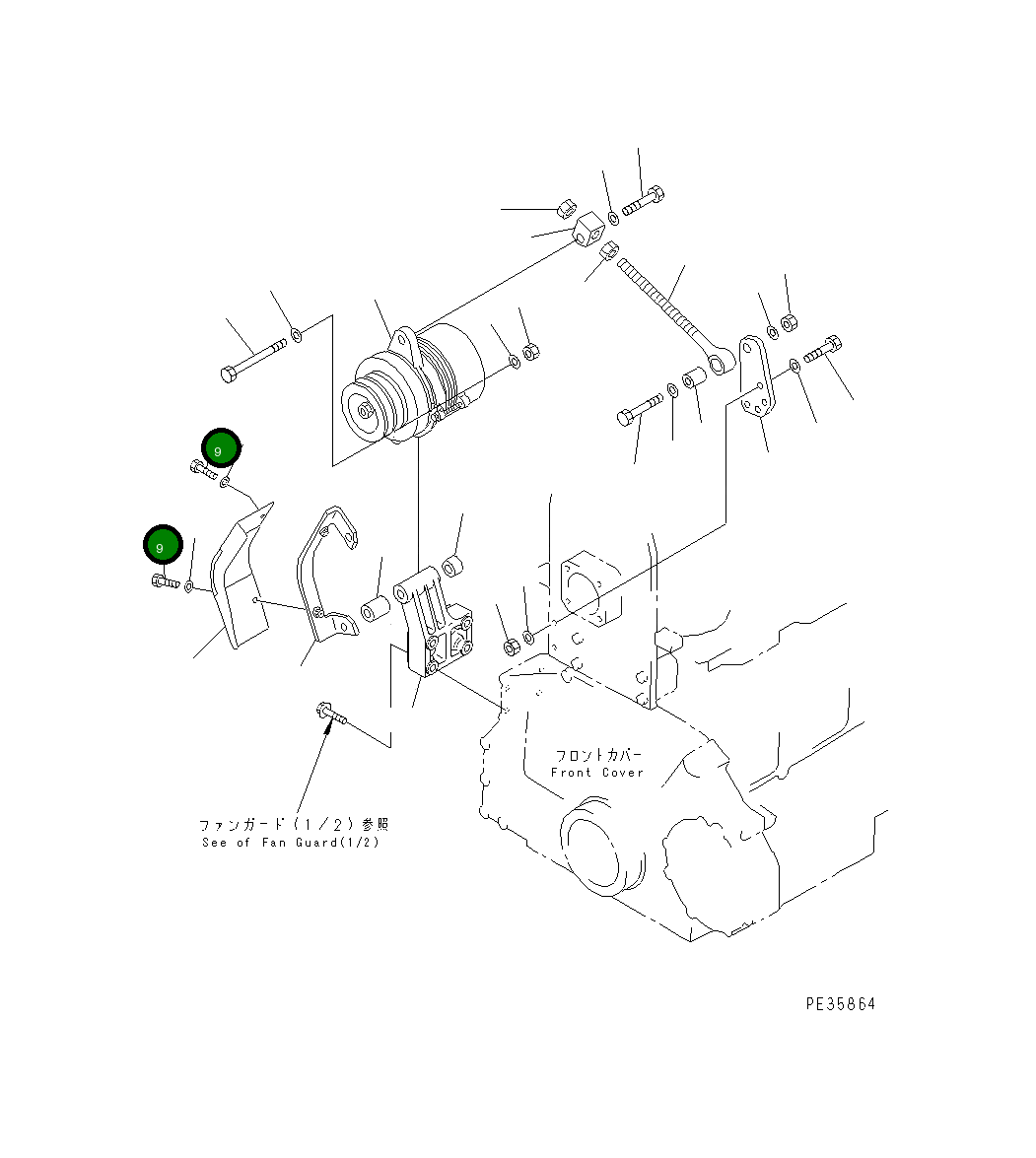 Болт 01050-51025 Komatsu