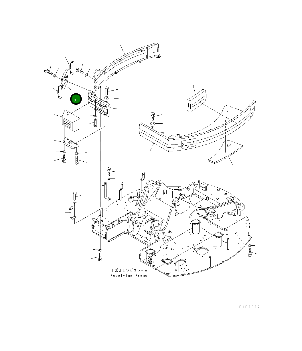 Крышка 22U-54-17820 Komatsu