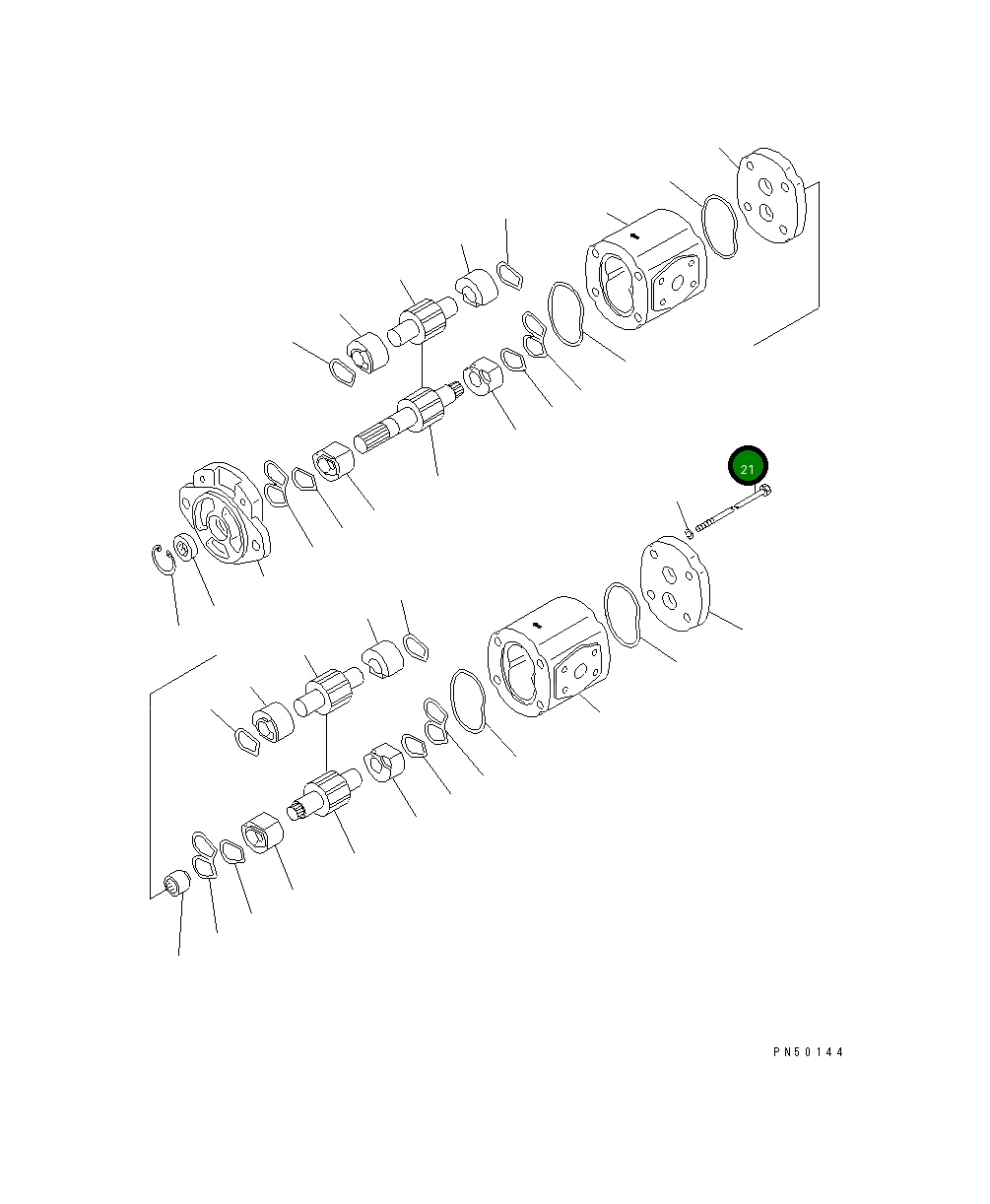 Болт KB20121-41225 Komatsu