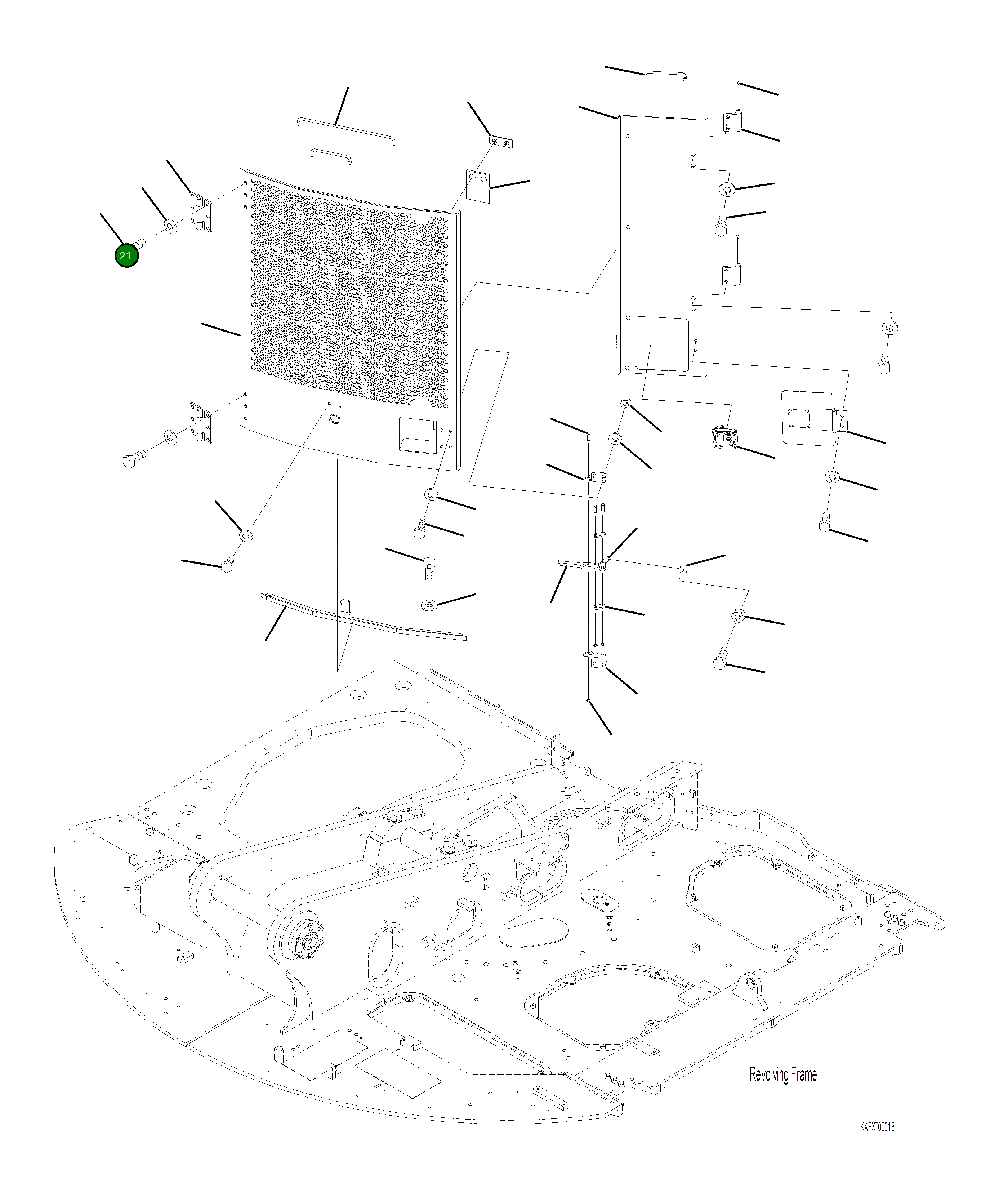 Крышка 4A1-54-23761 Komatsu