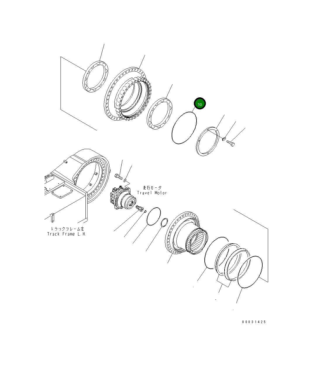Кольцо уплотнительное (O-Ring) 21N-09-31120 Komatsu