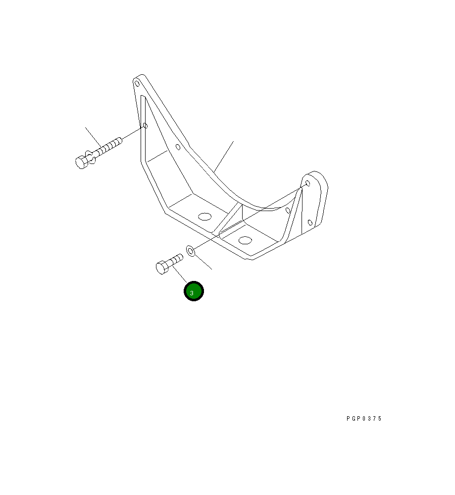 Болт CU3820186 Komatsu