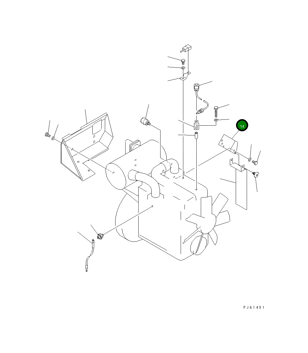 Крышка 21W-01-21370 Komatsu