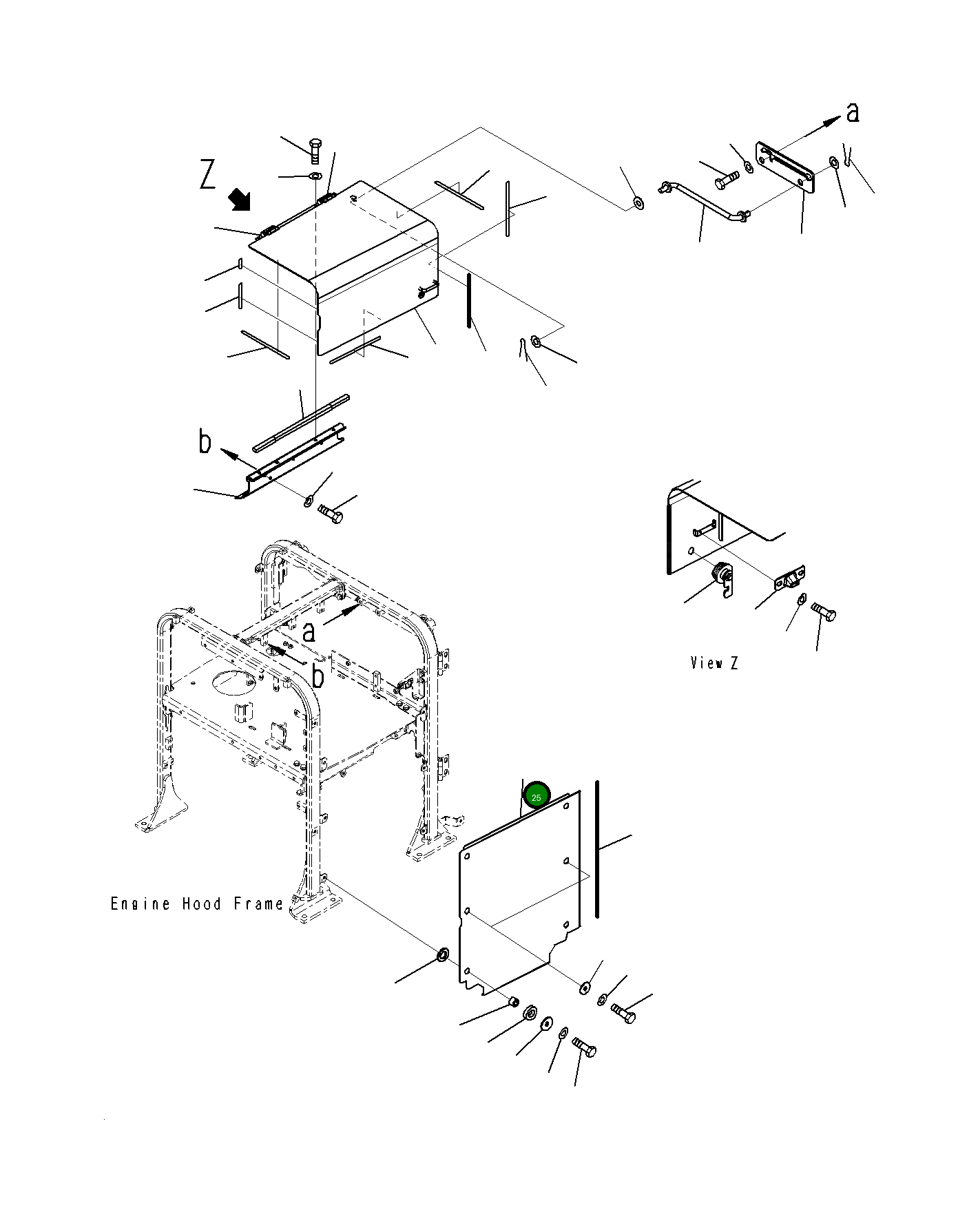 Крышка 23H-54-11191  Komatsu
