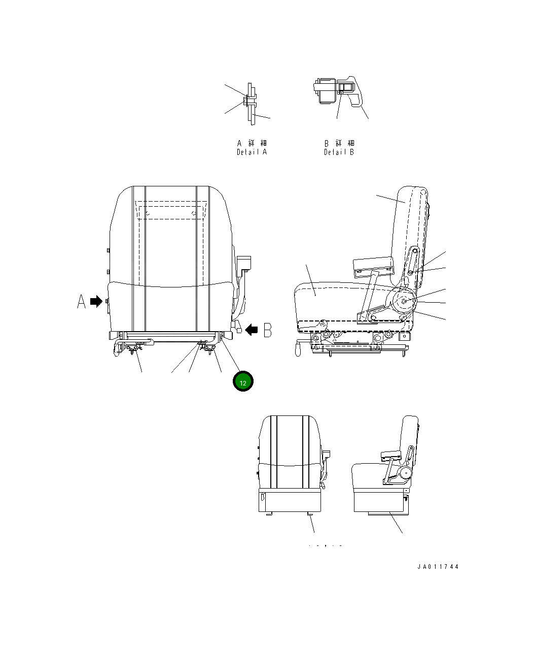 Болт NAN86504 Komatsu