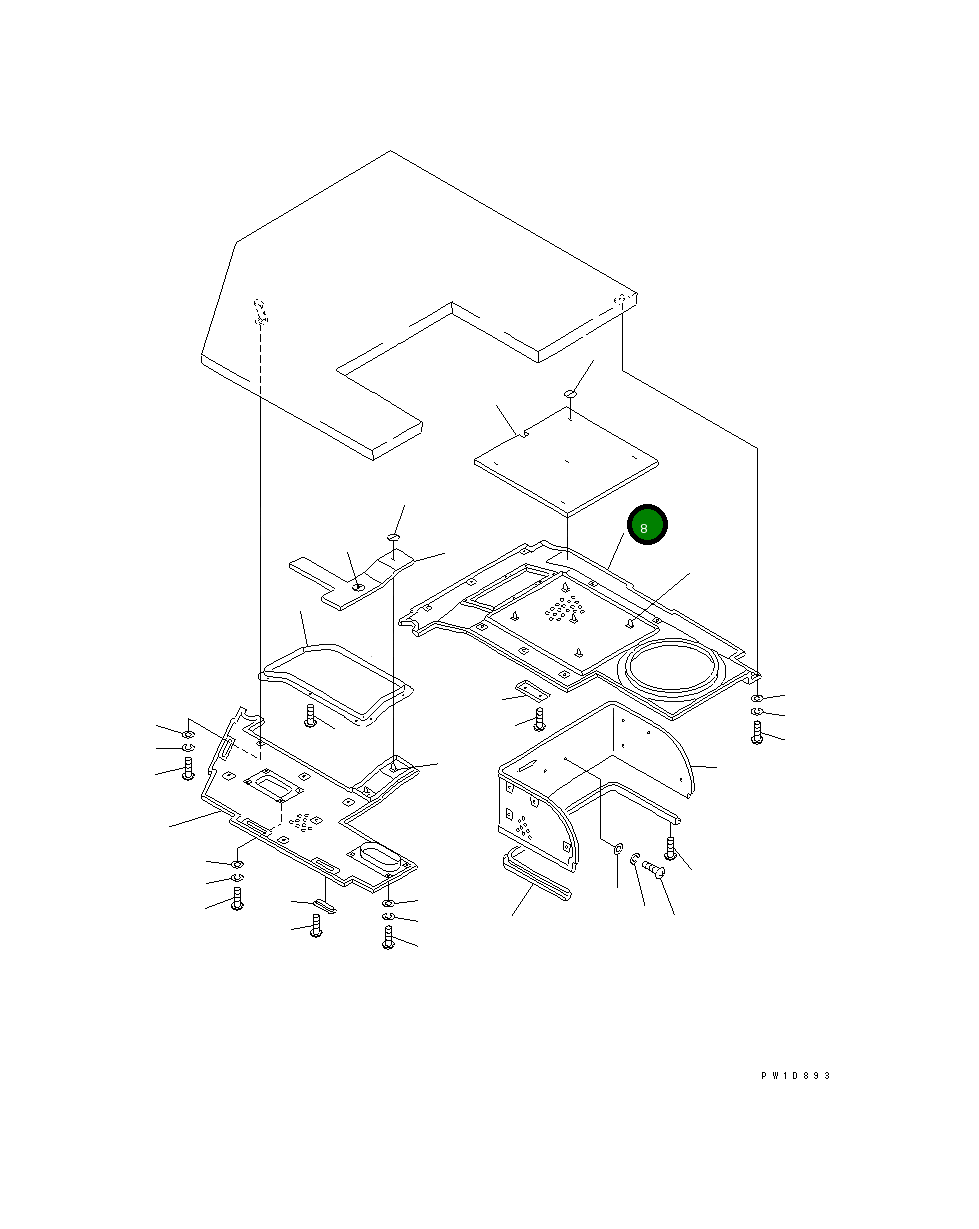 Крышка 176-911-2683 Komatsu