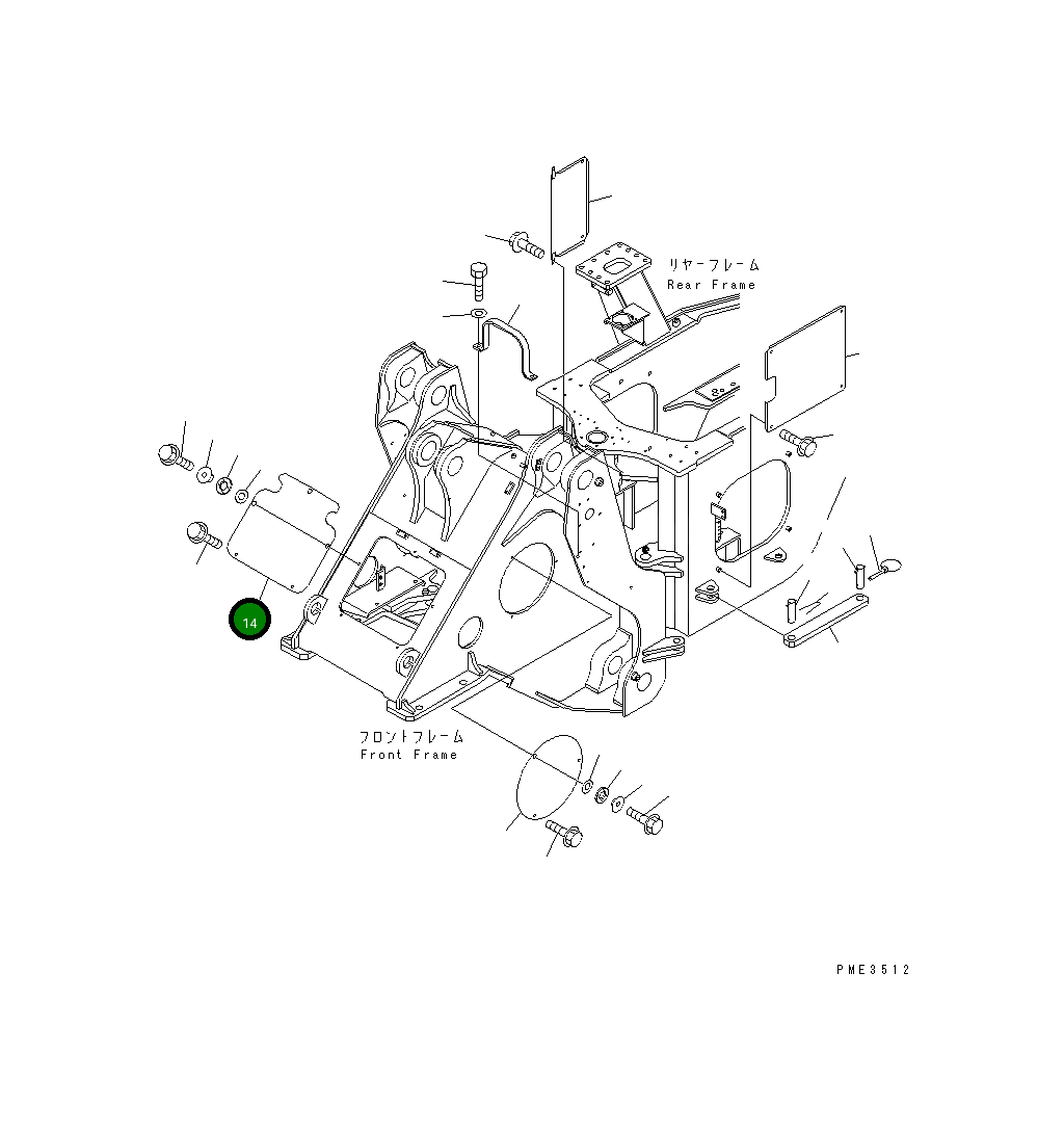 Крышка 425-46-11132 Komatsu
