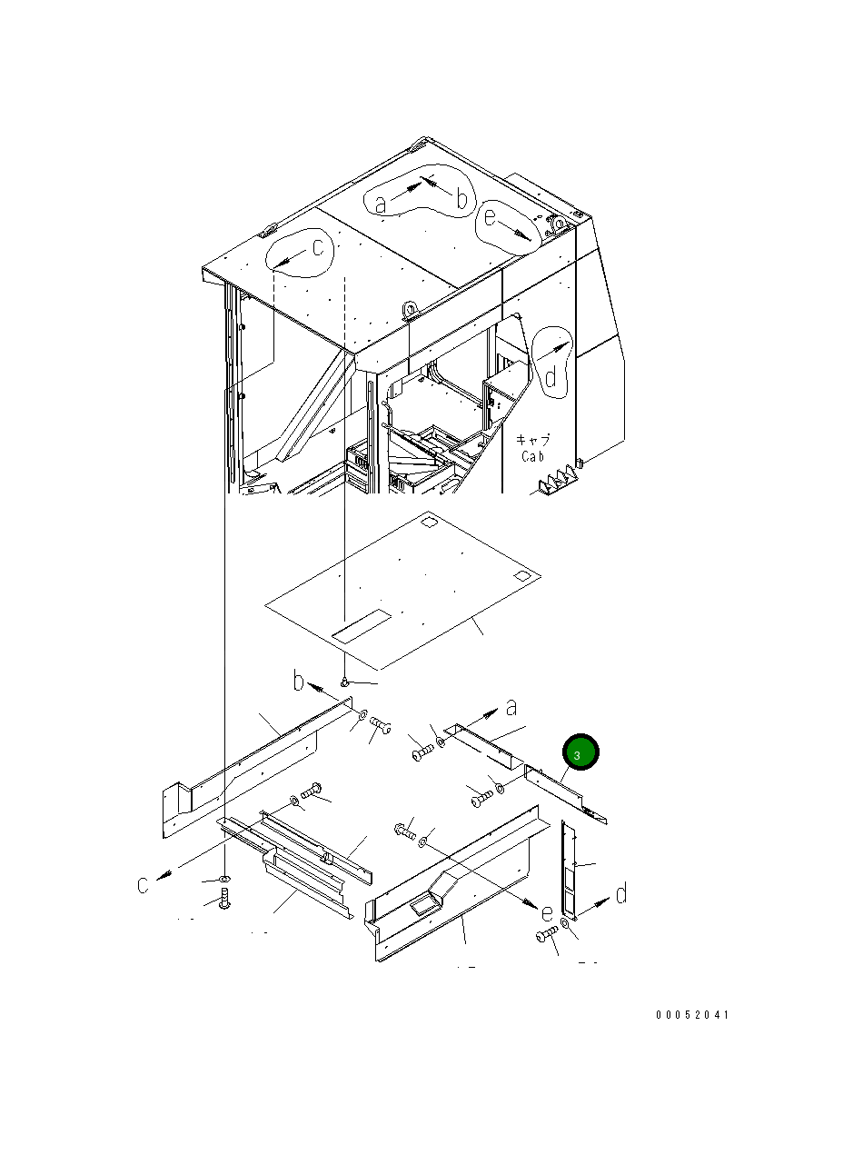 Крышка 21T-54-36511 Komatsu