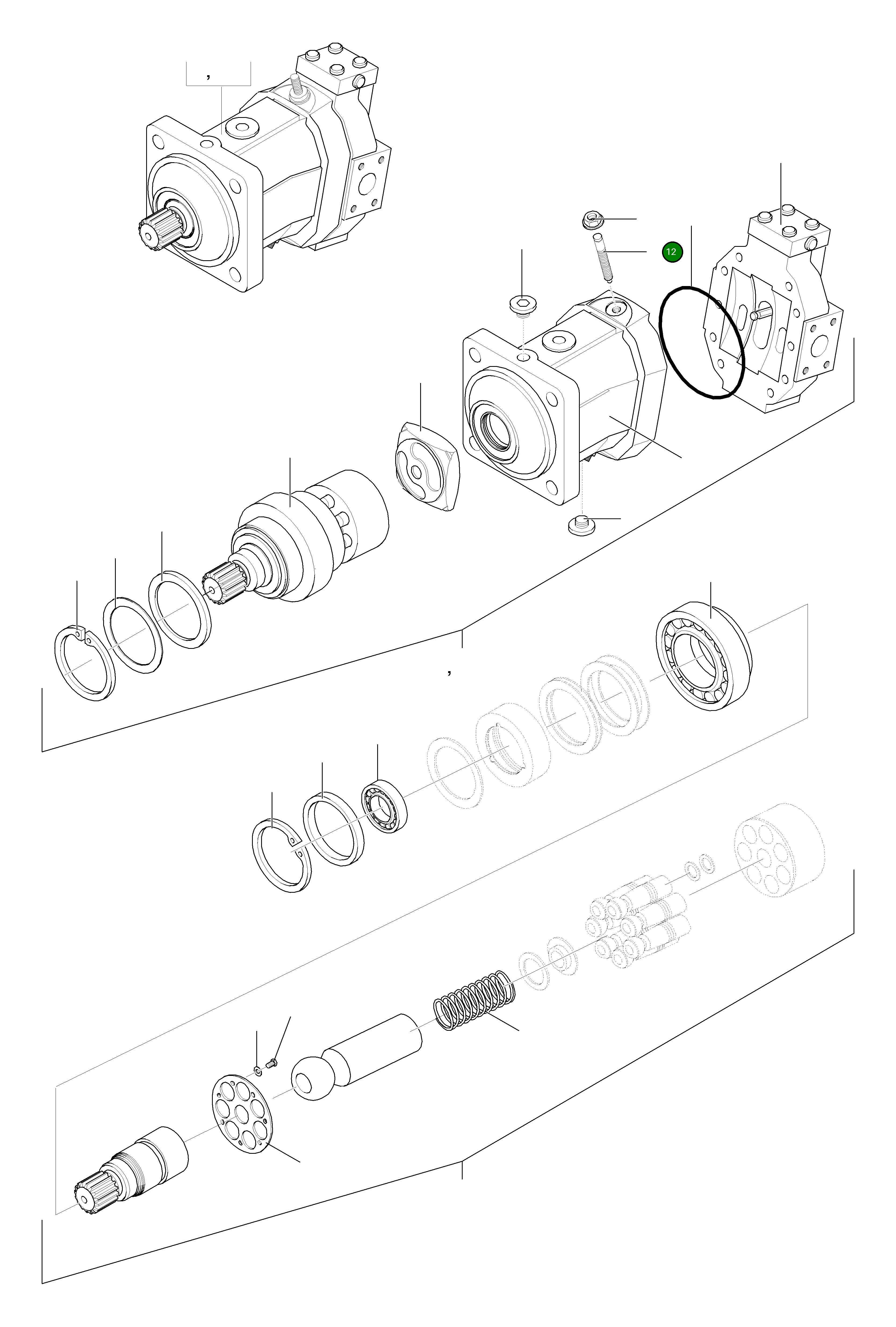 Кольцо уплотнительное (O-Ring) 42U-17-H0R67 Komatsu