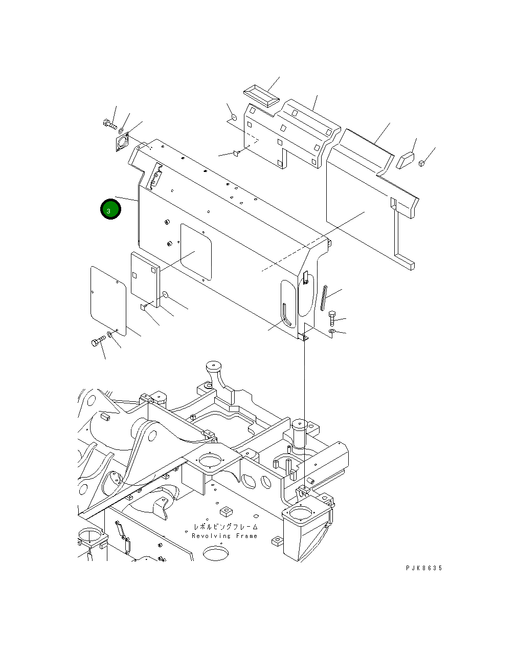 Крышка 21W-54-38122 Komatsu