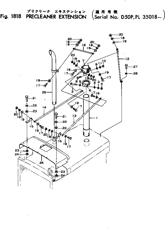 Болт 01000-31065  Komatsu