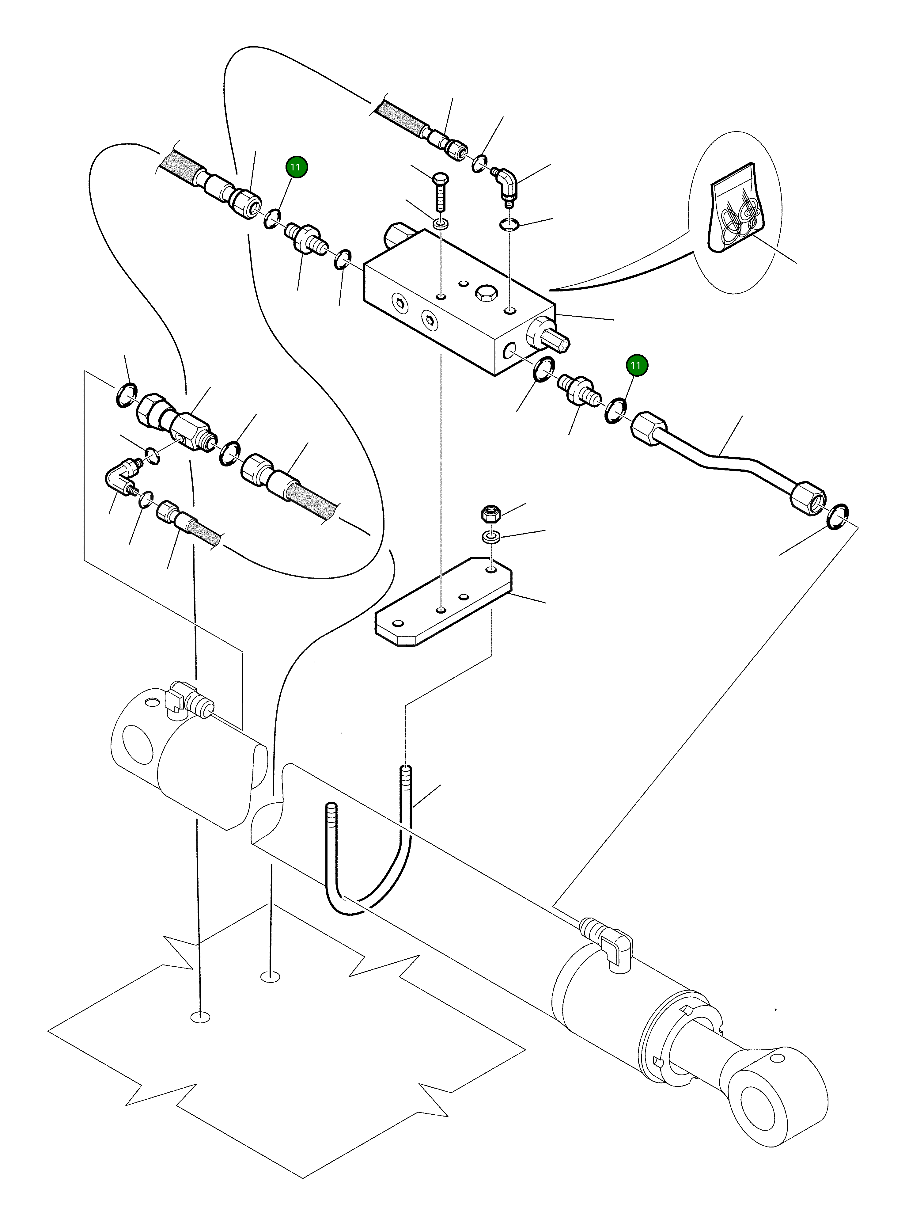 Кольцо уплотнительное (O-Ring) 885051018 Komatsu