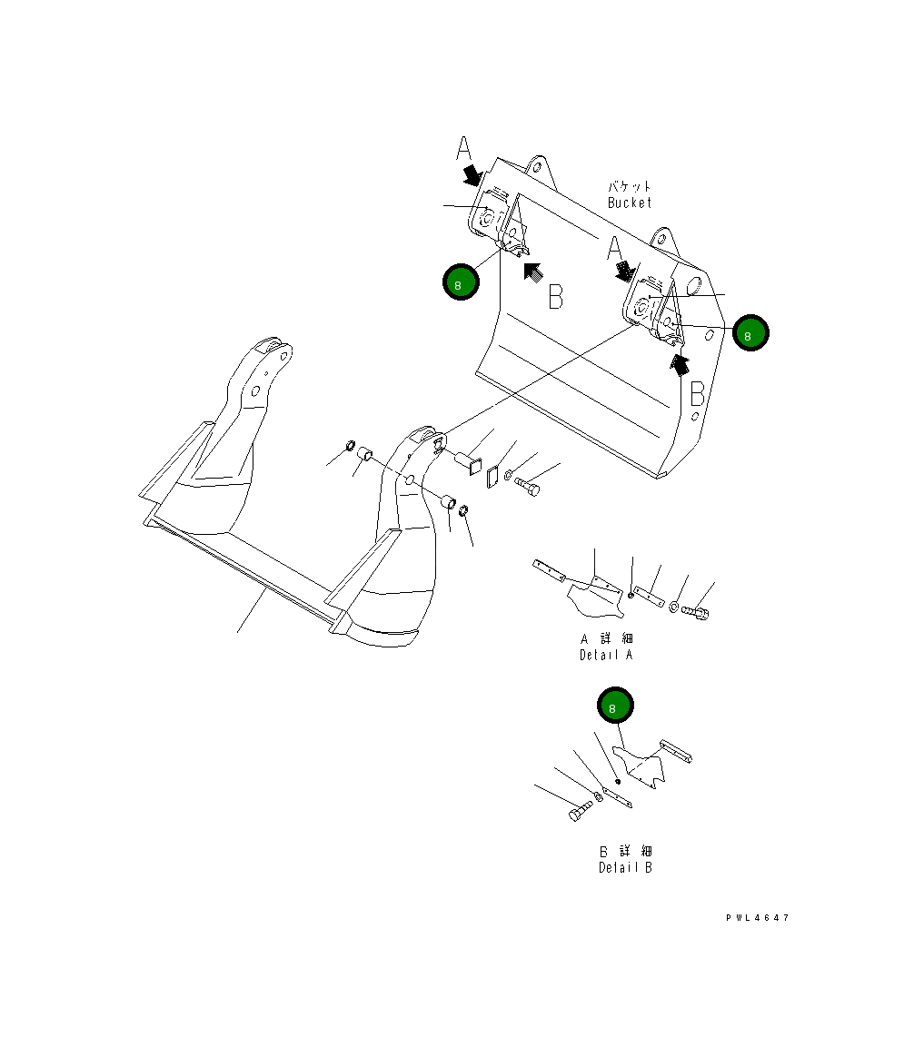 Крышка 21T-960-1550  Komatsu