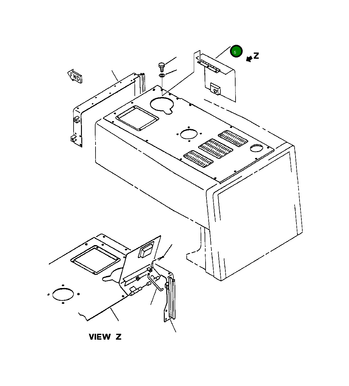 Крышка 425-Z04-1160 Komatsu