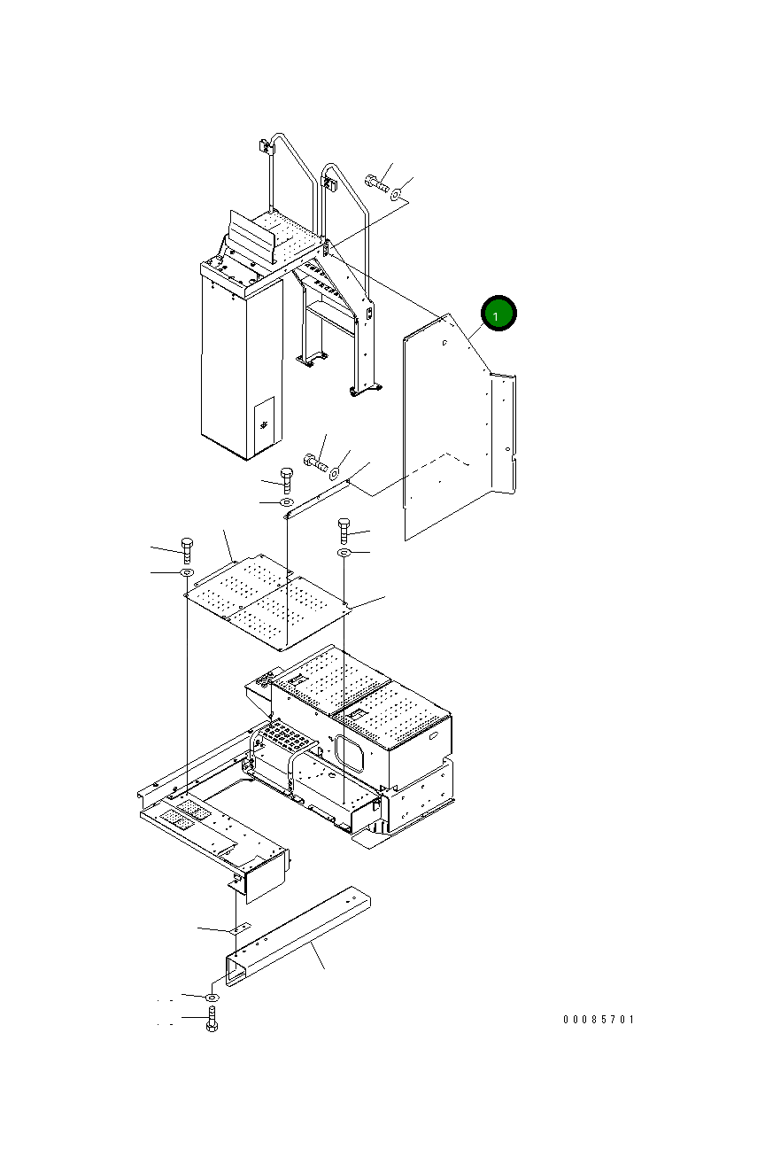 Крышка 21T-54-33532 Komatsu