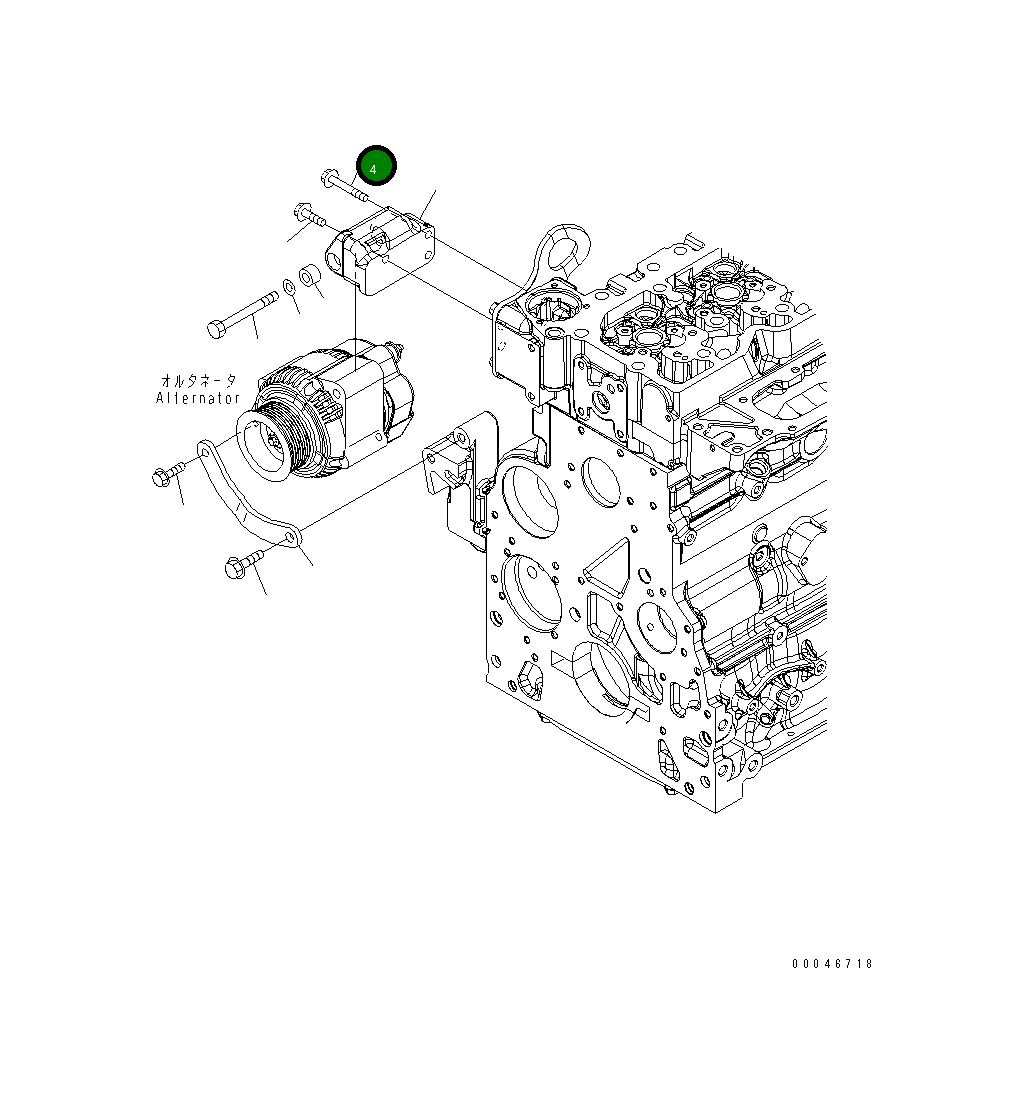 Болт 6736-11-4460 Komatsu