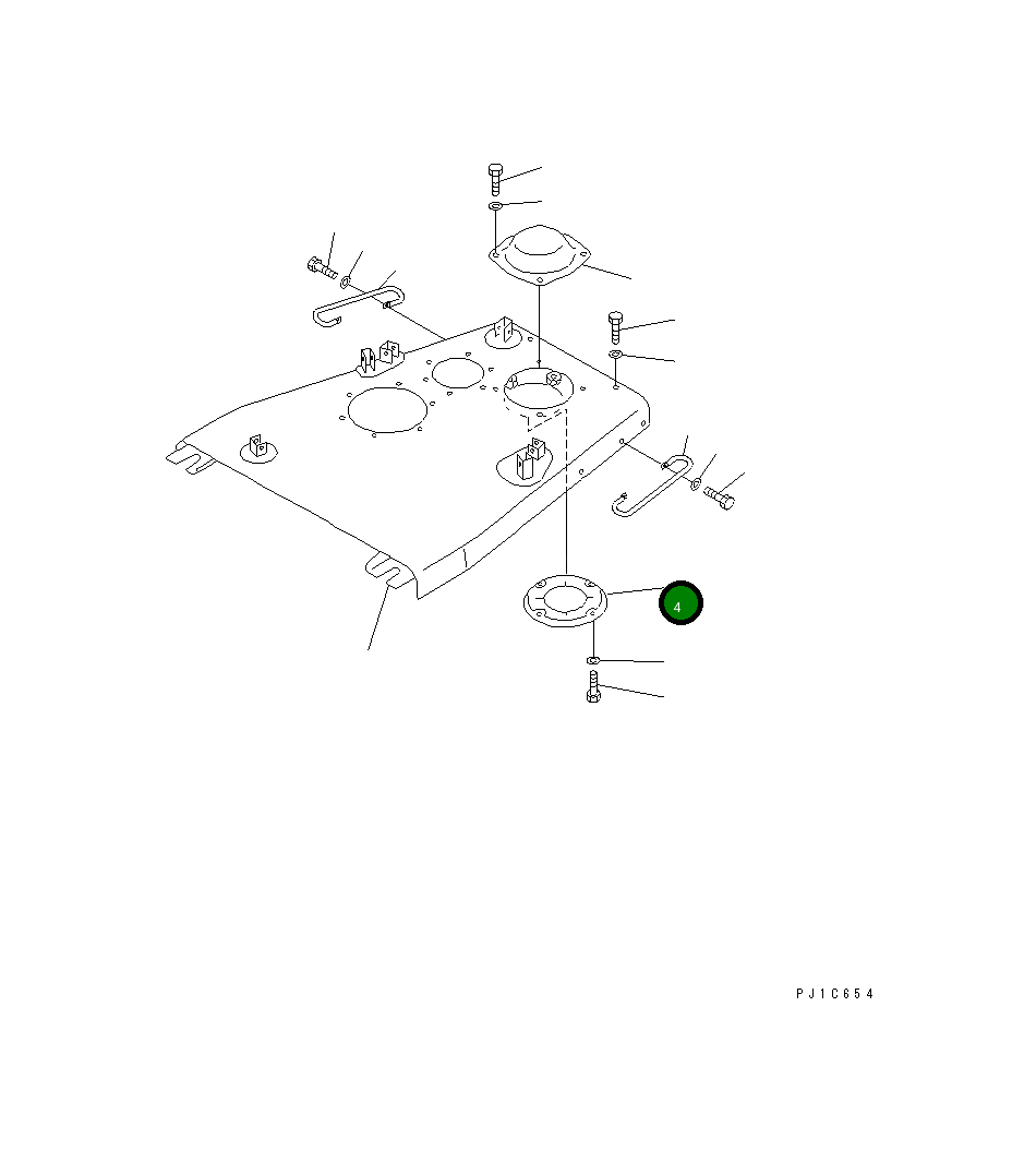 Крышка 154-55-19690 Komatsu