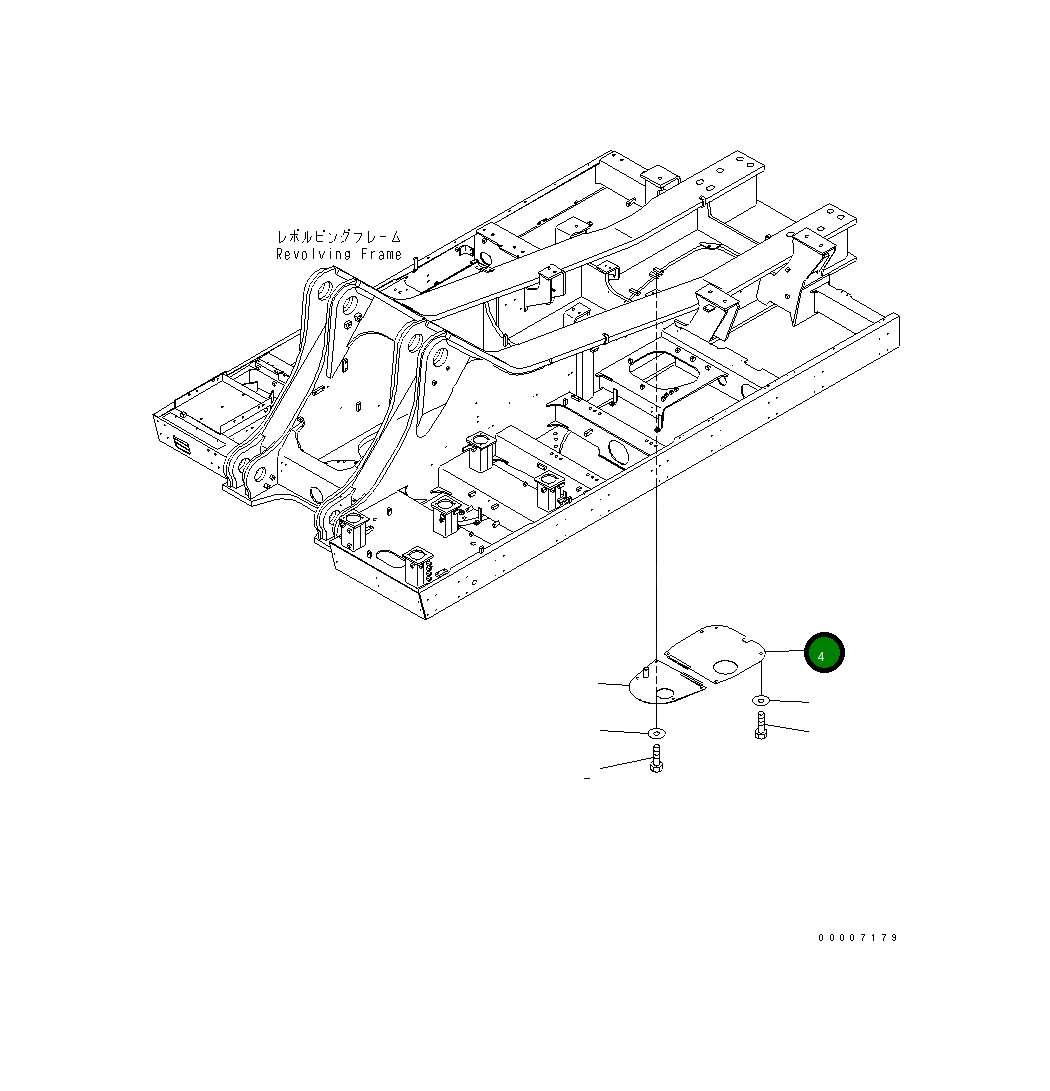 Крышка 21N-53-31760  Komatsu