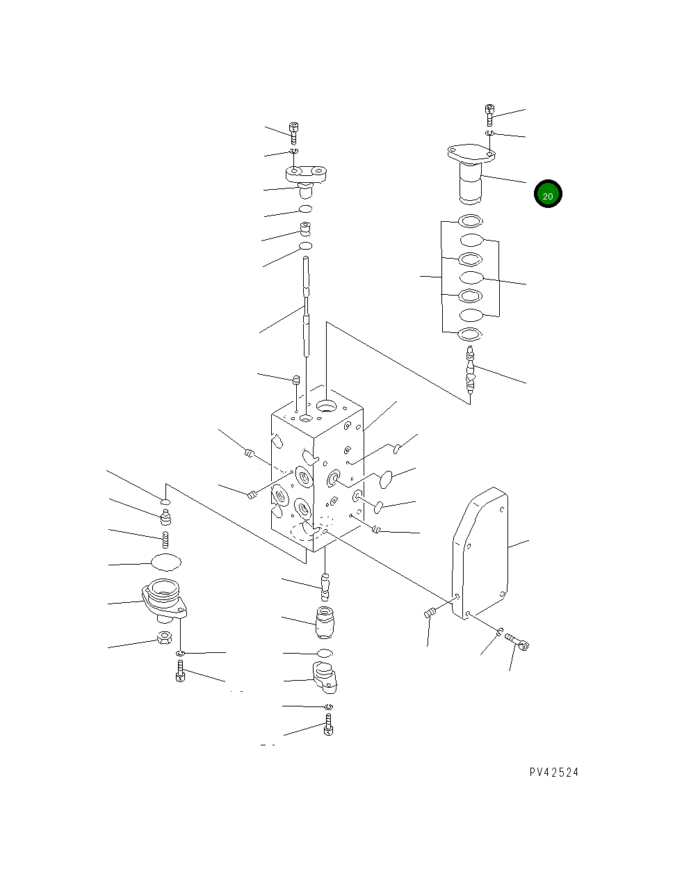 Крышка 708-25-67130  Komatsu